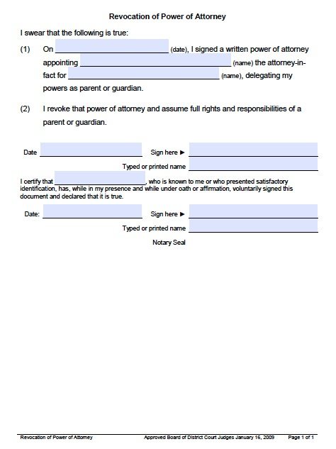 substitution of attorney form