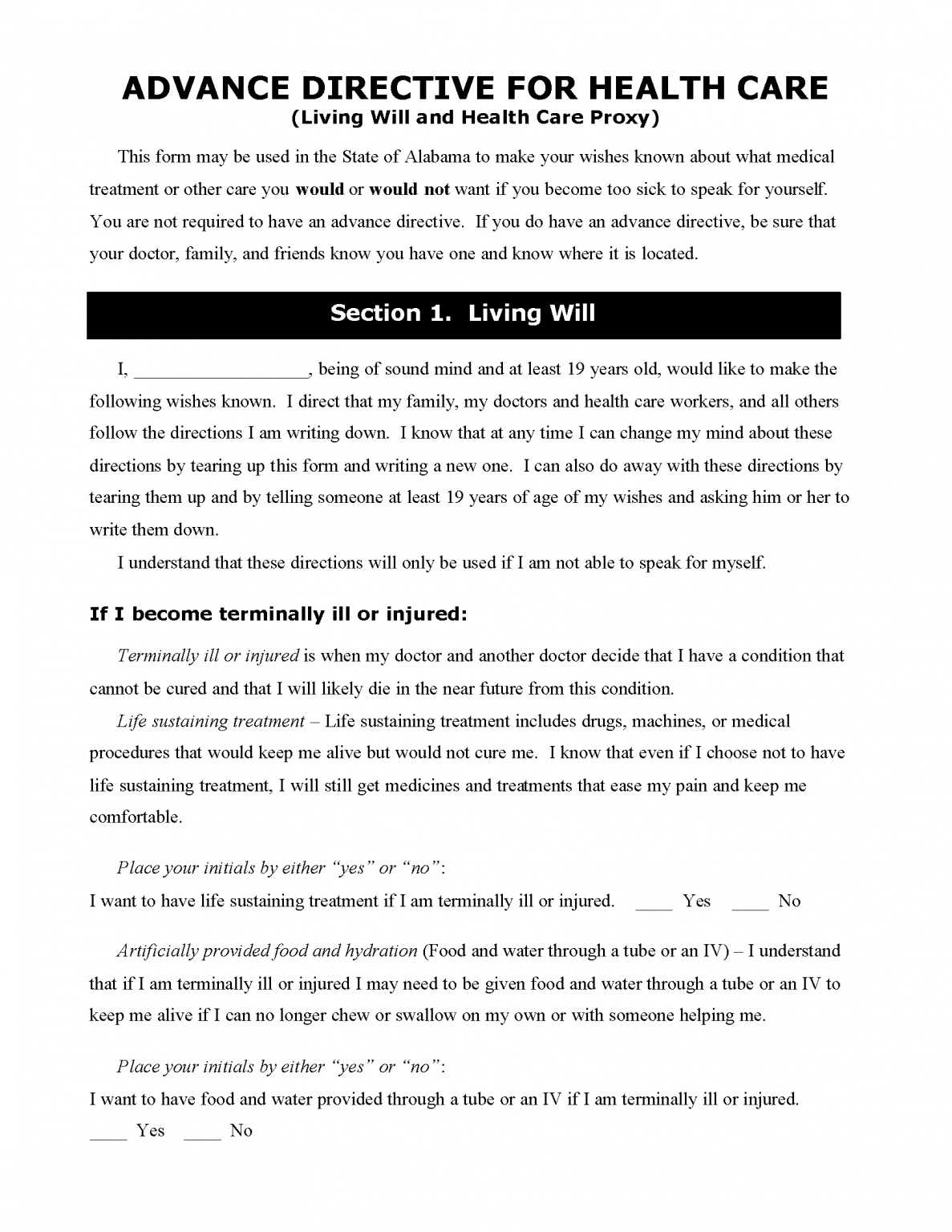 Free Alabama Power Of Attorney Forms | PDF Templates