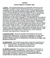 Free Vermont Power Of Attorney Forms | PDF Templates Free Vermont Power Of Attorney Forms | PDF Templates