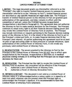 Free Virginia Power Of Attorney Forms | PDF Templates