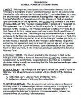 No cost Washington Electricity Of Legal professional Varieties PDF Templates graphic regarding Free Printable Power of Attorney Form Washington State identified as No cost Washington Ability Of Legal professional Kinds PDF Templates