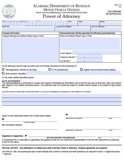 power dc requirements of attorney Alabama Power Attorney Division Motor Free of Vehicles