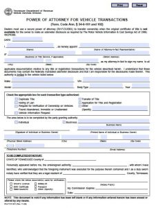 Free Tennessee Power Of Attorney Forms | PDF Templates