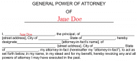 Free Free General Power of Attorney Forms