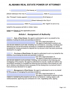 Free Alabama Power Of Attorney Forms | PDF Templates