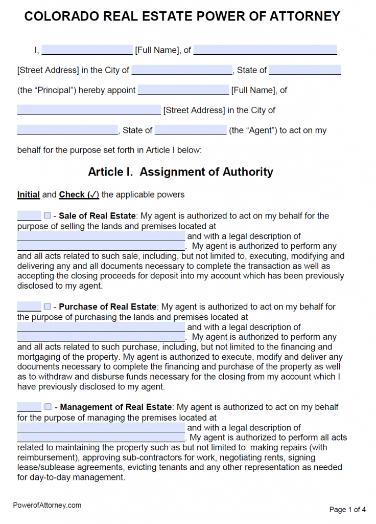 free-colorado-power-of-attorney-forms-pdf-templates