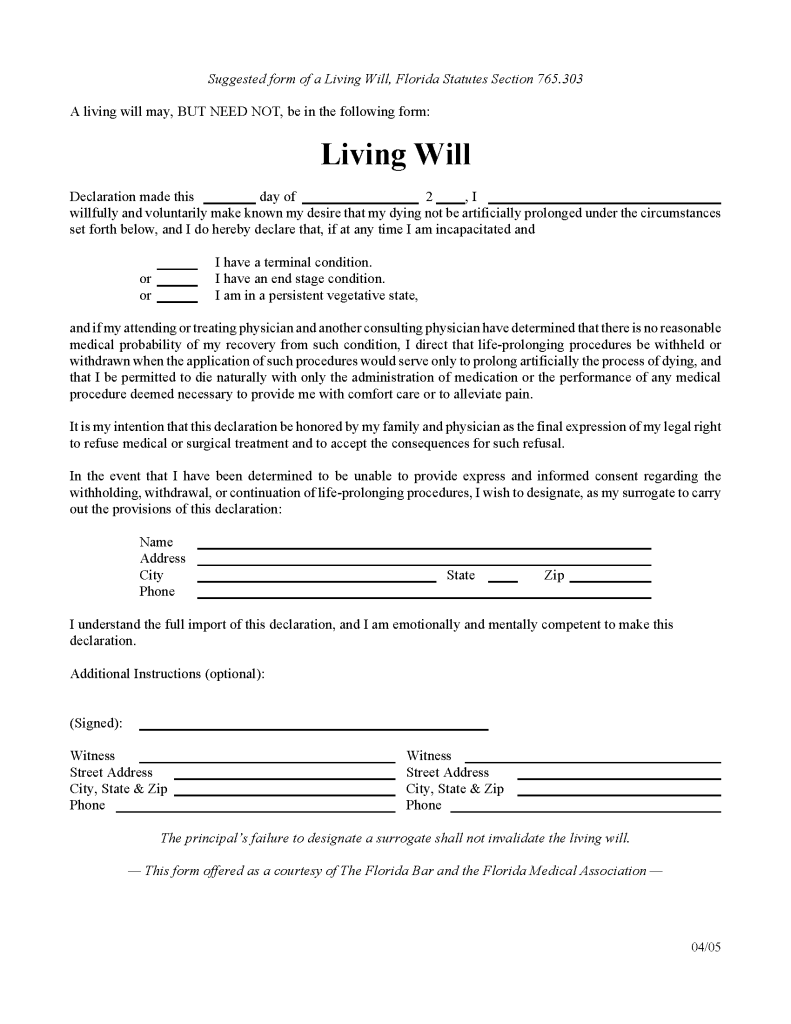 Free Florida Power Of Attorney Forms | PDF Templates